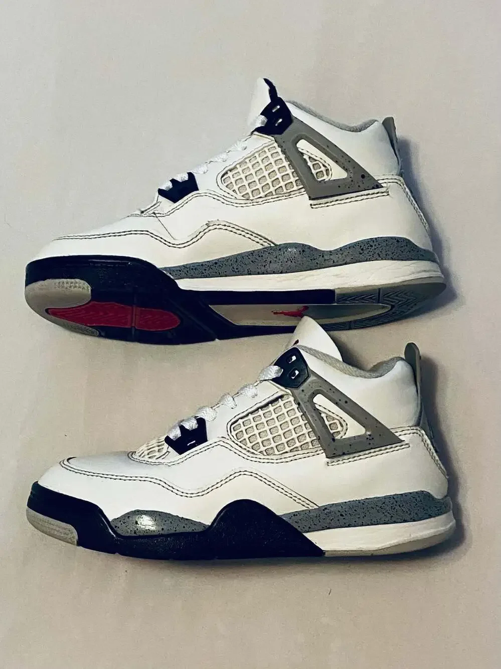 Nike Air Jordan 4 Retro White Cement 2025 IB4388-100 Little Kids Size 13C Shoes